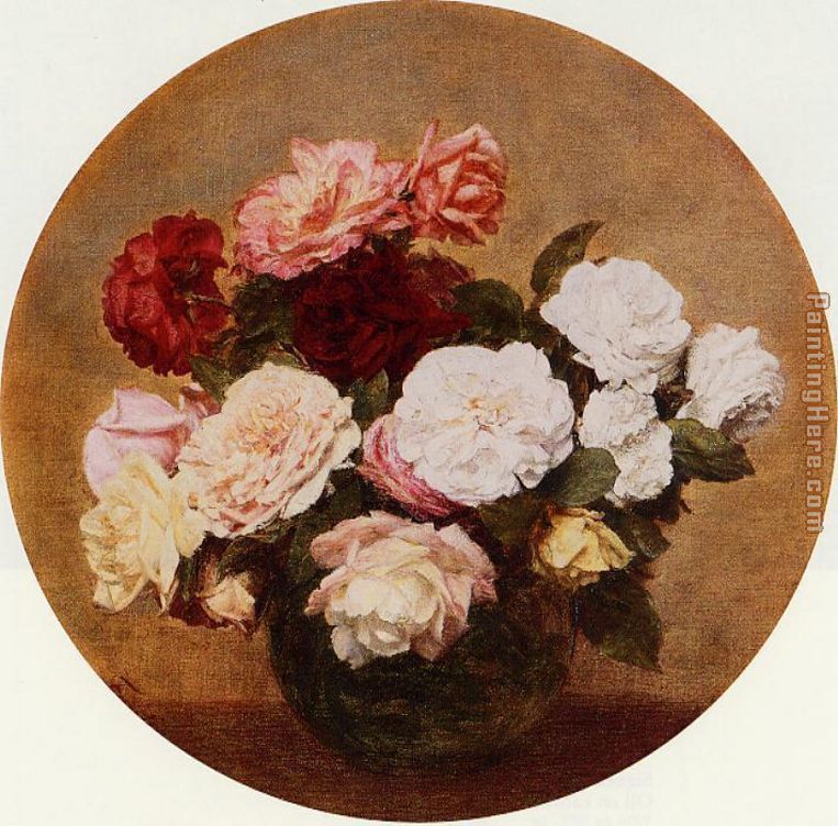 A Large Bouquet of Roses painting - Henri Fantin-Latour A Large Bouquet of Roses art painting